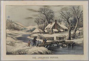 De Ingleside winter door N. and Ives, J.M. Currier